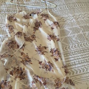 1. STATE FLORAL RUFFLE SLIP DRESS womens small